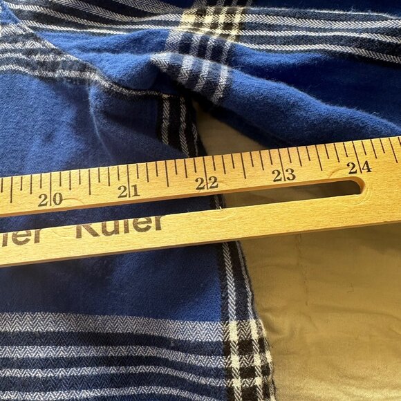 Old Navy Blue Plaid Classic Button-Up Shirt Size XXL Heritage Casual Workwear - Picture 4 of 8